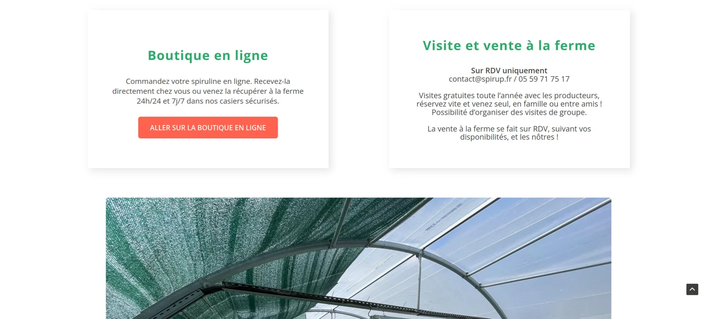 Capture du site Spir’up — vue 1